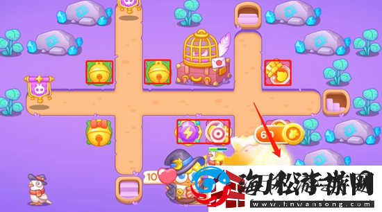 保卫萝卜4阿波与魔法宝藏第57关通关攻略